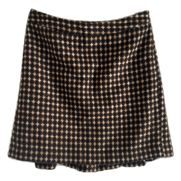 🍂ANN TAYLOR | LOFT | PLAID PLEATED SKIRT | BROWN & BLACK | SIZE 2 PETITE - Picture 2 of 10